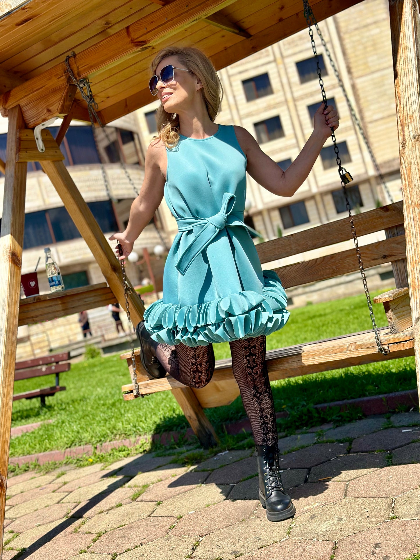 Aqua Bloom Mini Рокля