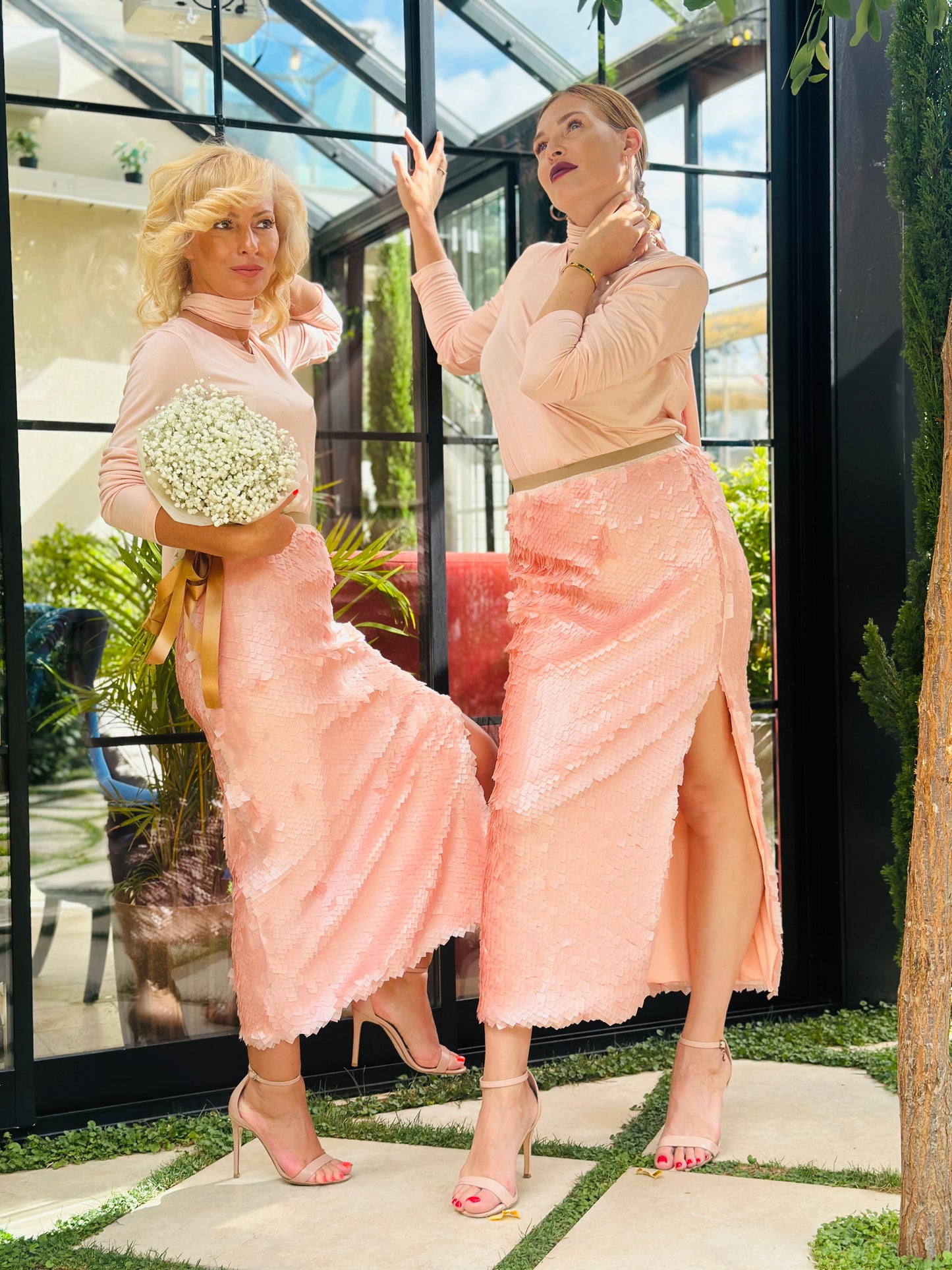 Rosé Sequins Пола