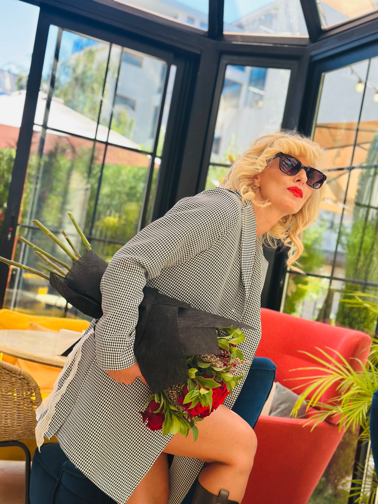 Pepita Chic Blazer Дълго сако