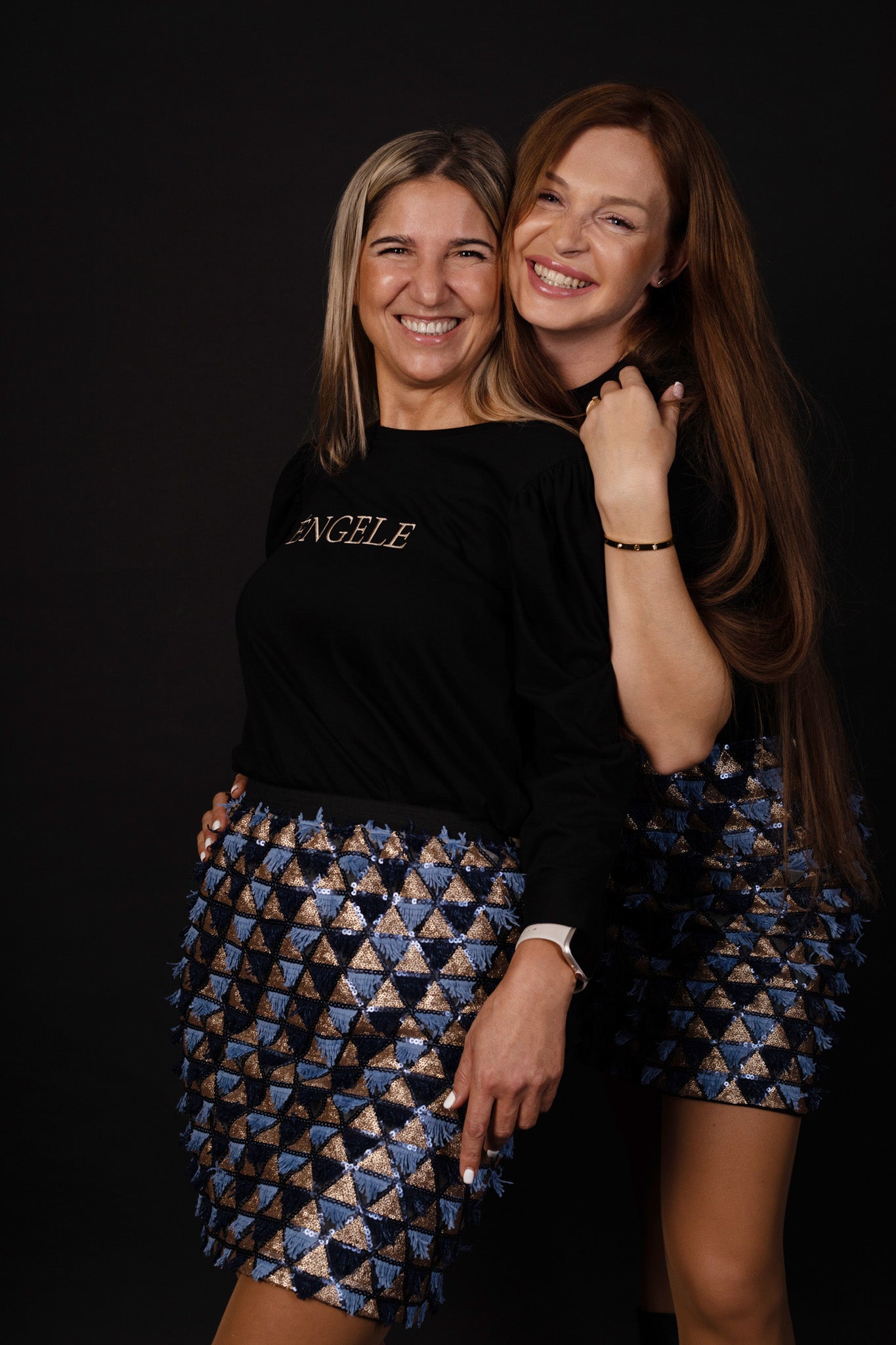 Blue Mirage Skirt with Blue and Gold Sequins