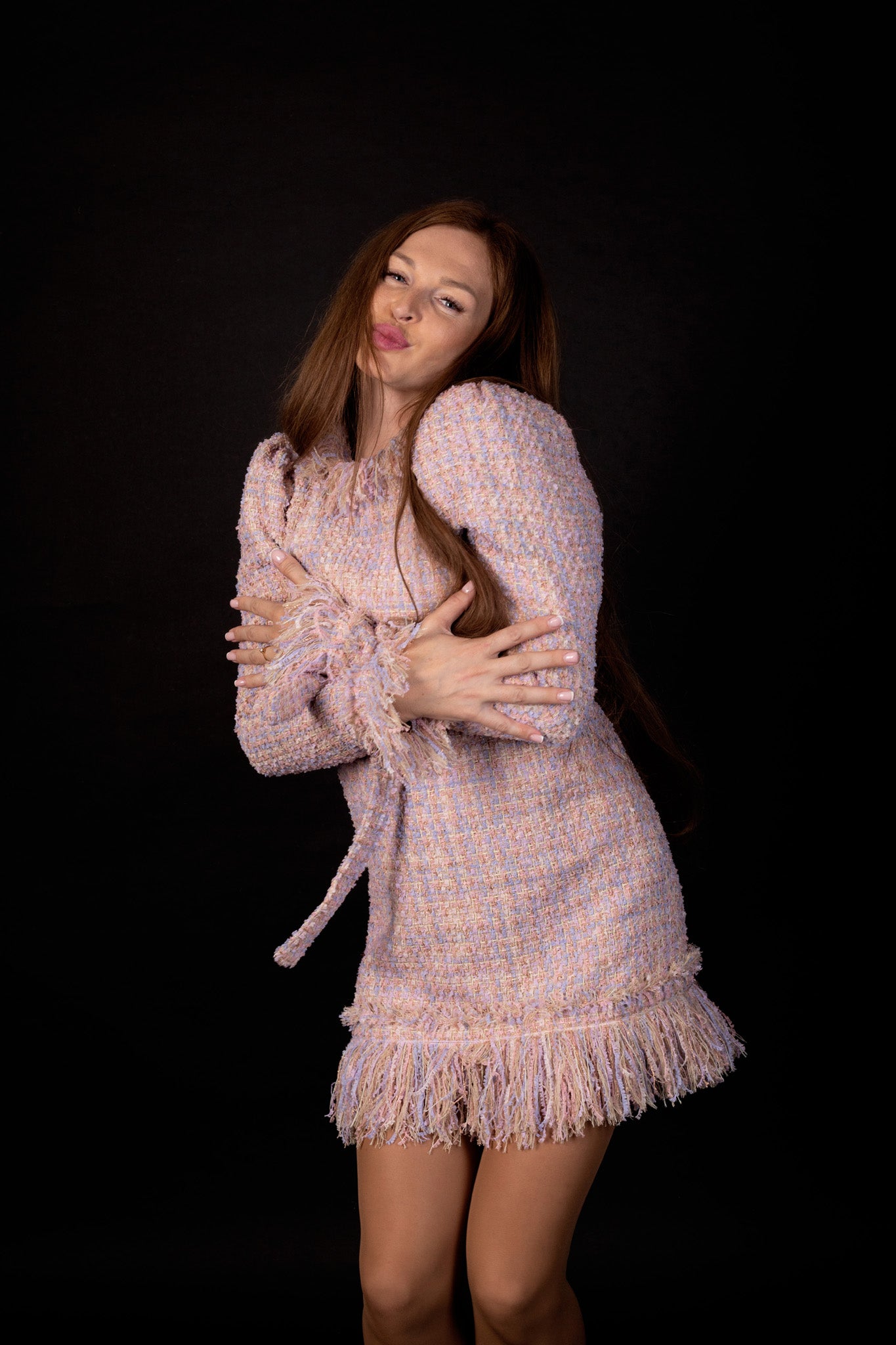 Améthyste Rosé Рокля от букле в розово и лилаво