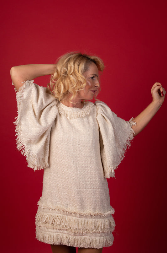 Rivière Blanche Рокля в цвят Ivory