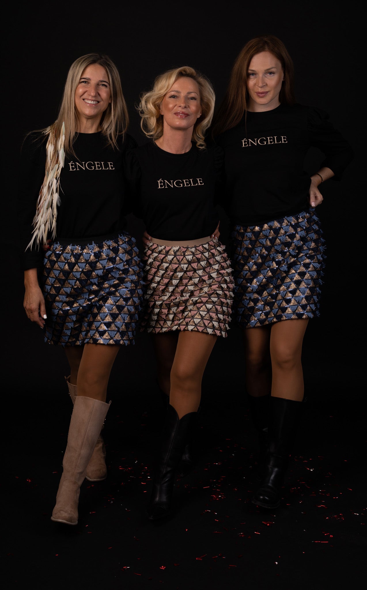 Rosé Lumière Пола с розови и златни пайети